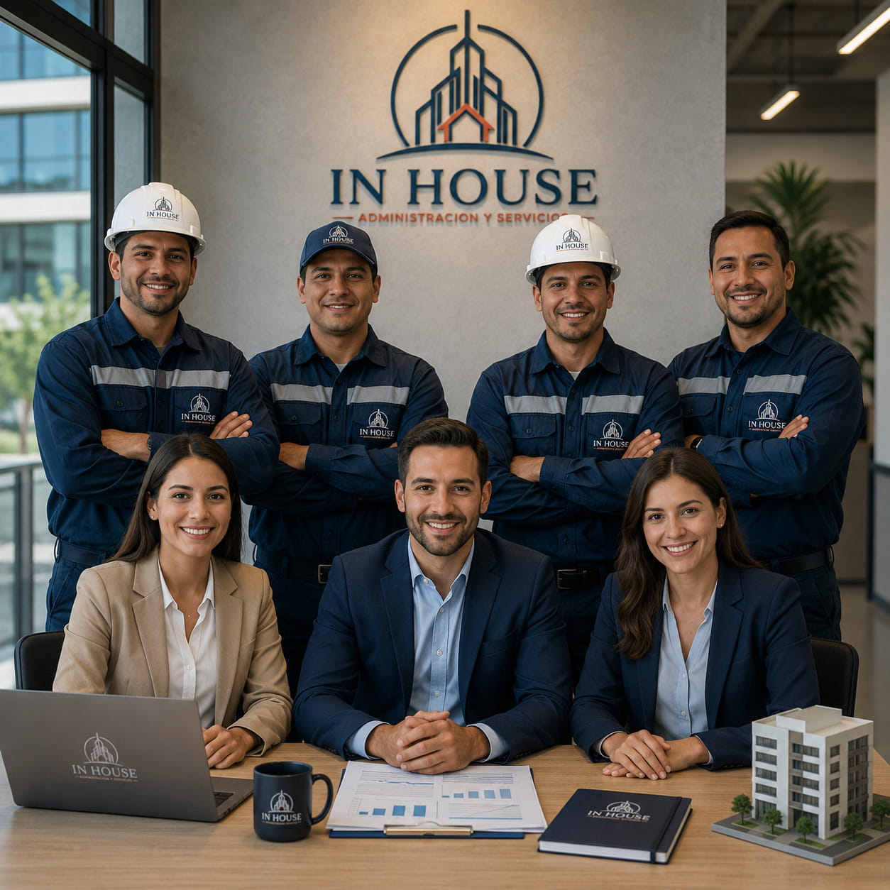 Equipo de IN HOUSE Administración y Servicios, especialistas en la gestión integral de edificios y condominios en Lima.
