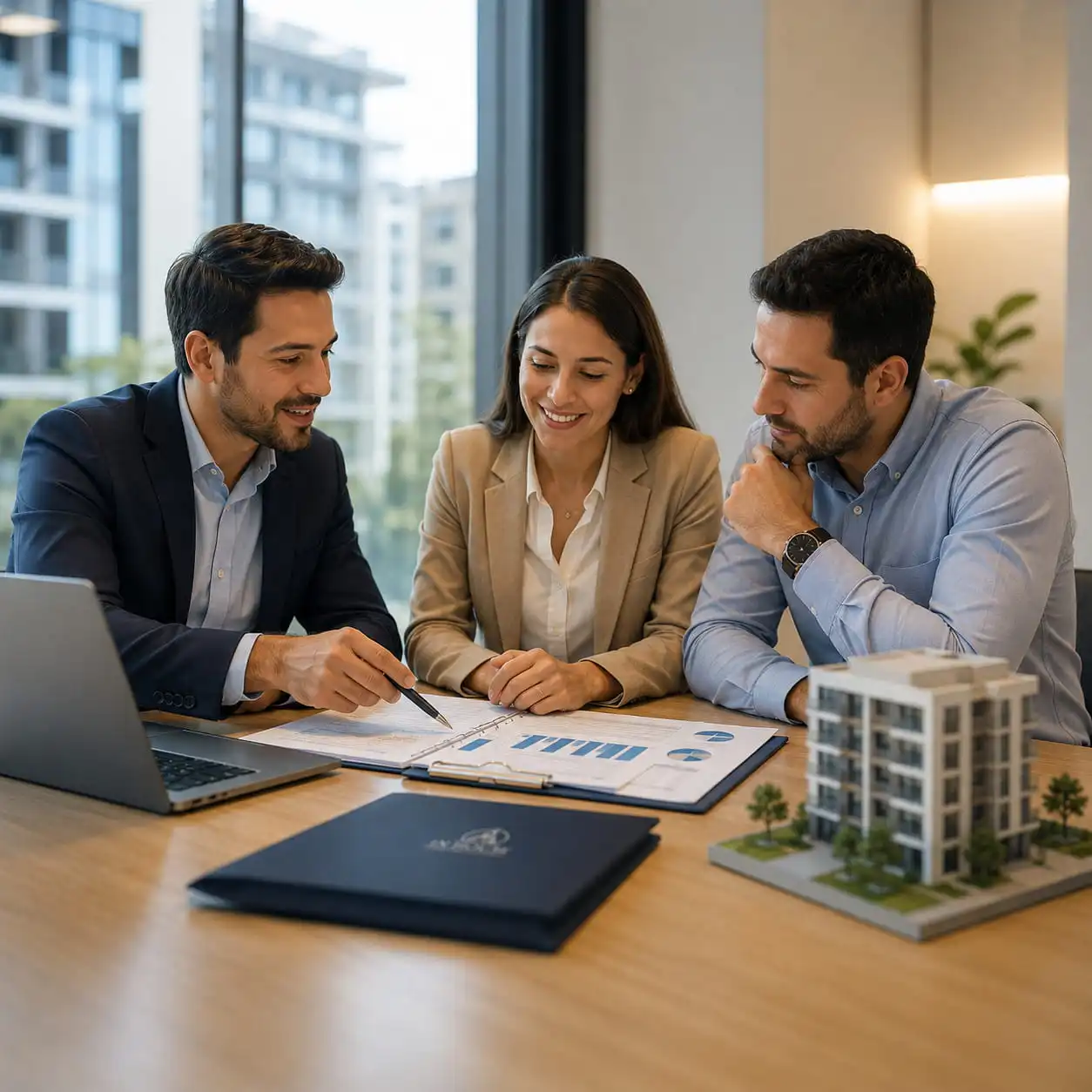 Equipo de IN HOUSE coordinando la administración inmobiliaria y la gestión integral de edificios y condominios para optimizar la operación de la comunidad.